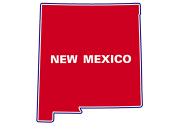 Red Map of New Mexico
